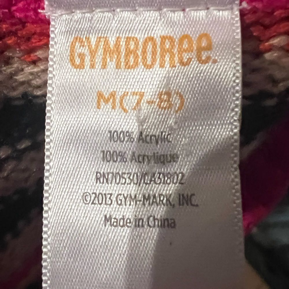 Gymboree Sweater Fashionable Fox Line Wrap Girls Sz M (7/8) Multicolor Stripes - Picture 7 of 8